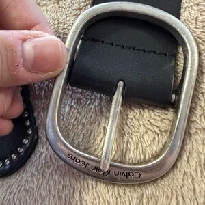 Calvin Klein Jeans Black and Silver Belt Bag